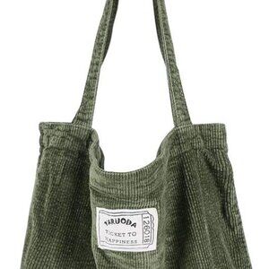 Women Shoulder Handbags Casual Hobo Bags Corduroy Shopper Tote Bag